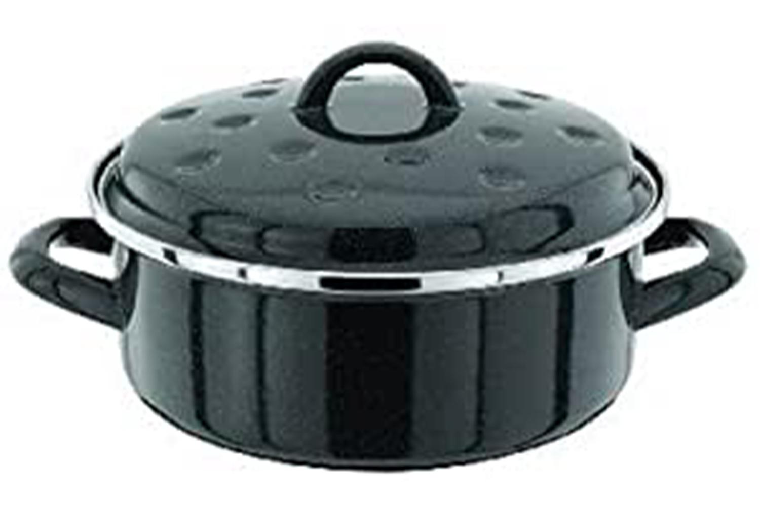 Judge | 22cm Carbon Steel Round Roaster Pot | Black