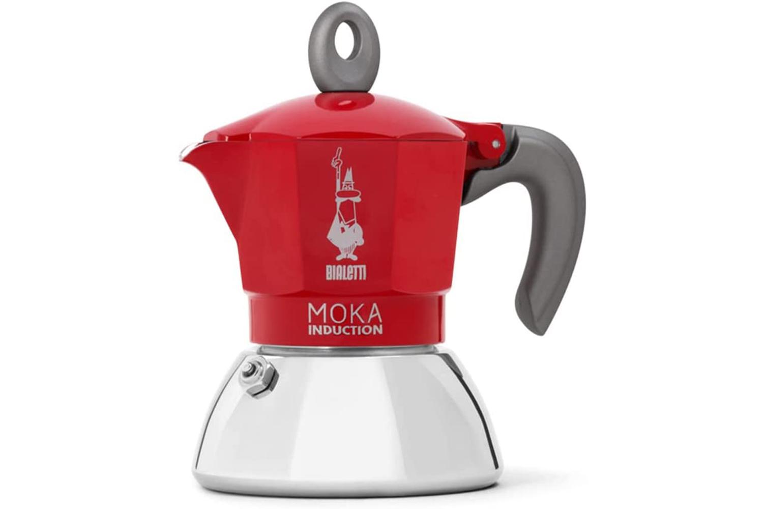 Bialetti 6942 Moka Induction 2 Cup Red For Luxurious Home Brewed Coffee