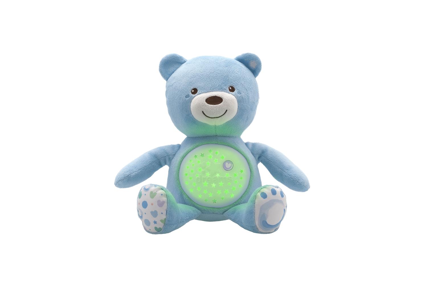 Chicco First Dreams Baby Bear Plush & Projector, Baby Sleep Aid, Nursery Night Light, Irresistibly Cuddly Companion, Machine Washable, From Chicco Baby