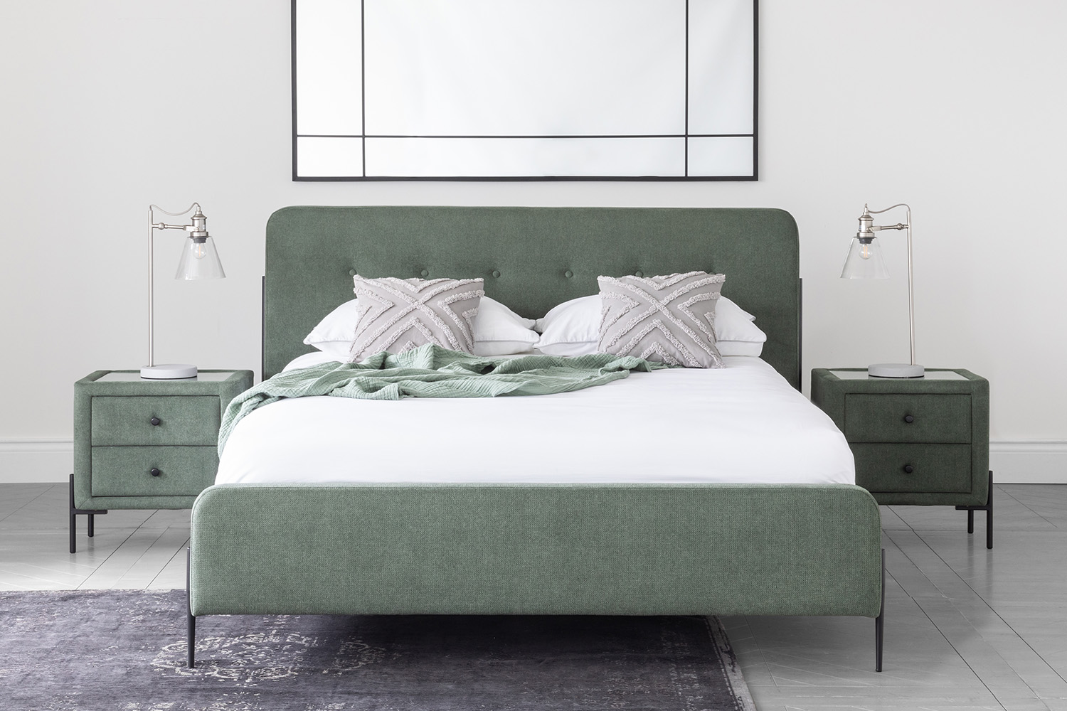 Arnold Bed Frame | King | 5ft | Green