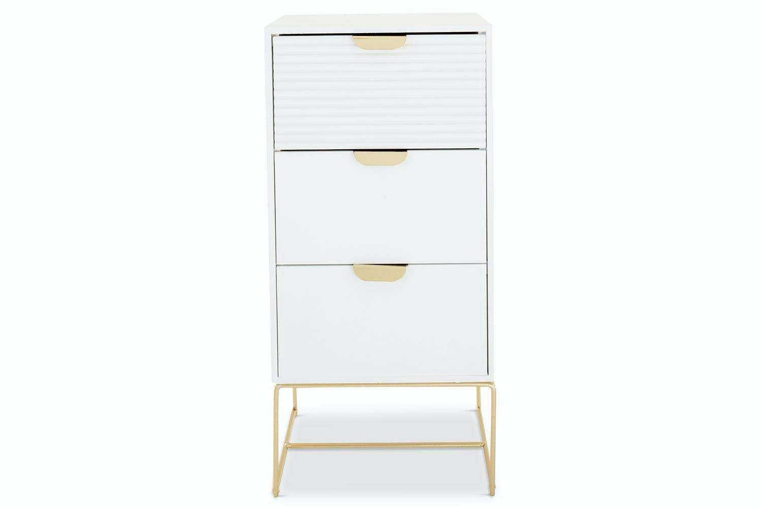 Frankie Bedside Table | Slim | White