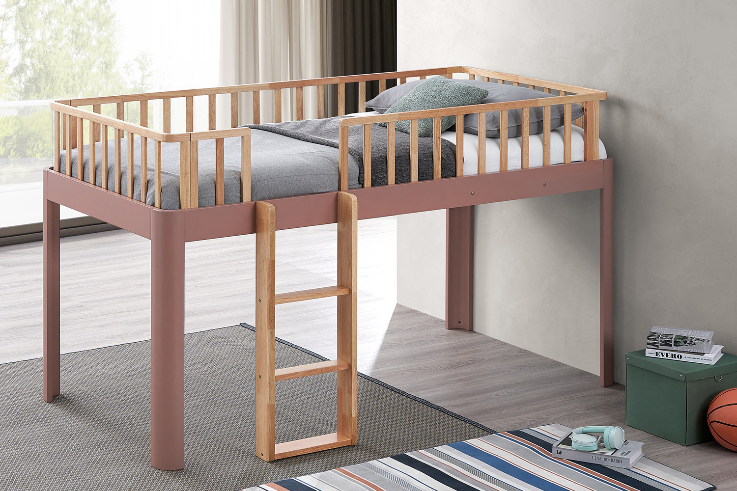 Poppy Loft Bed | Raspberry