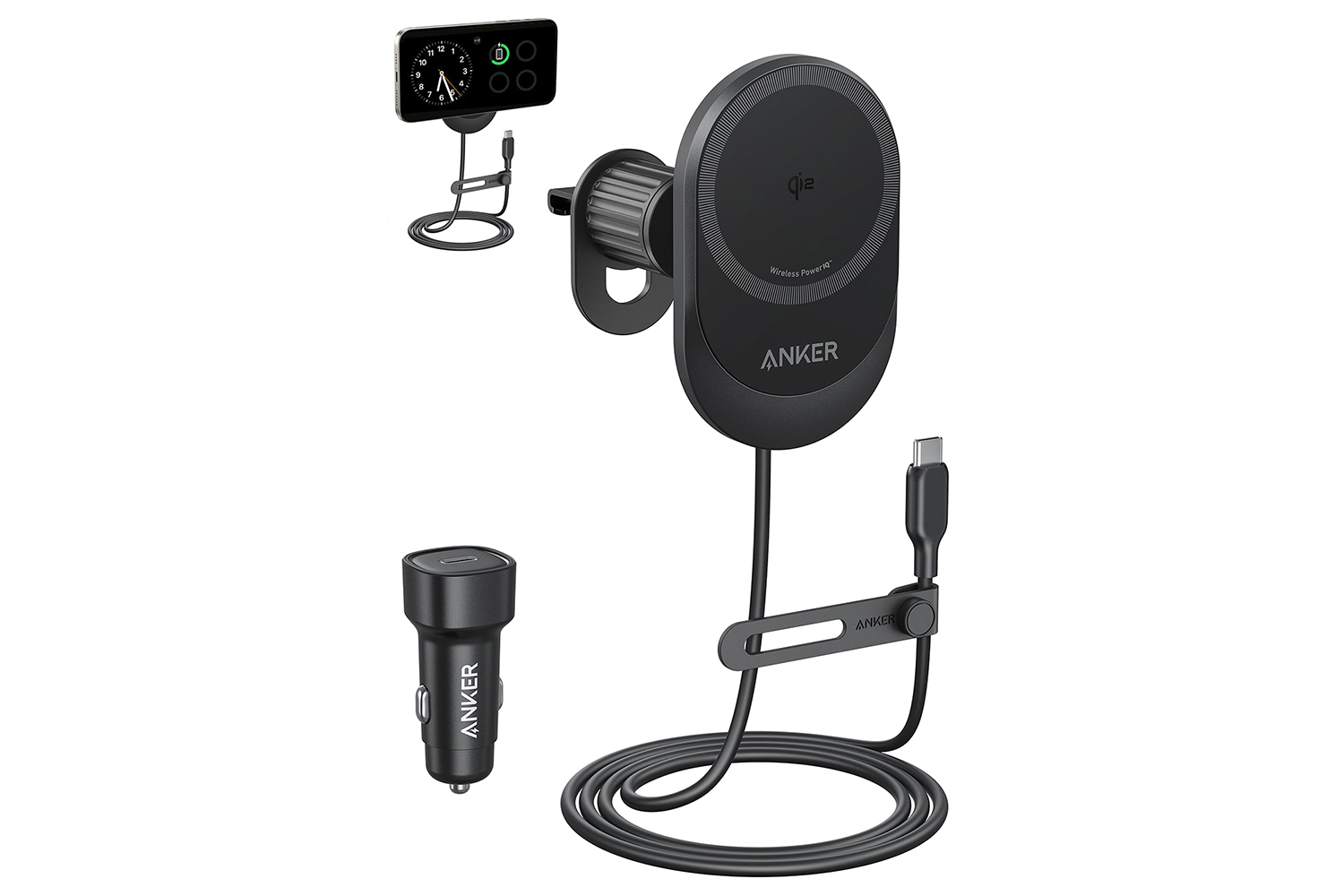 Anker Refurbished MagSafe 15W Wireless Car Charger