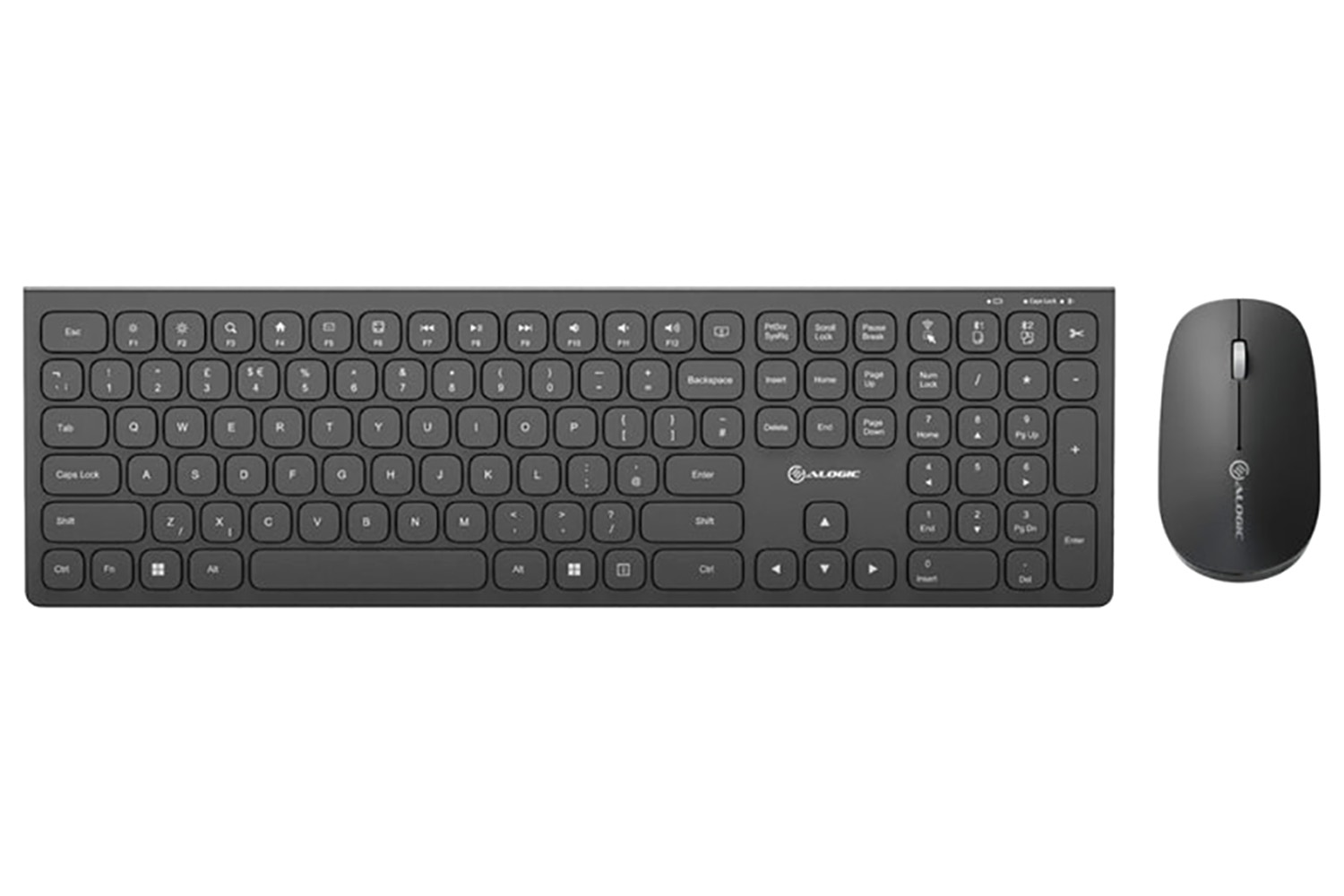 Alogic Echelon USB-C Wireless Mouse and Keyboard | Black