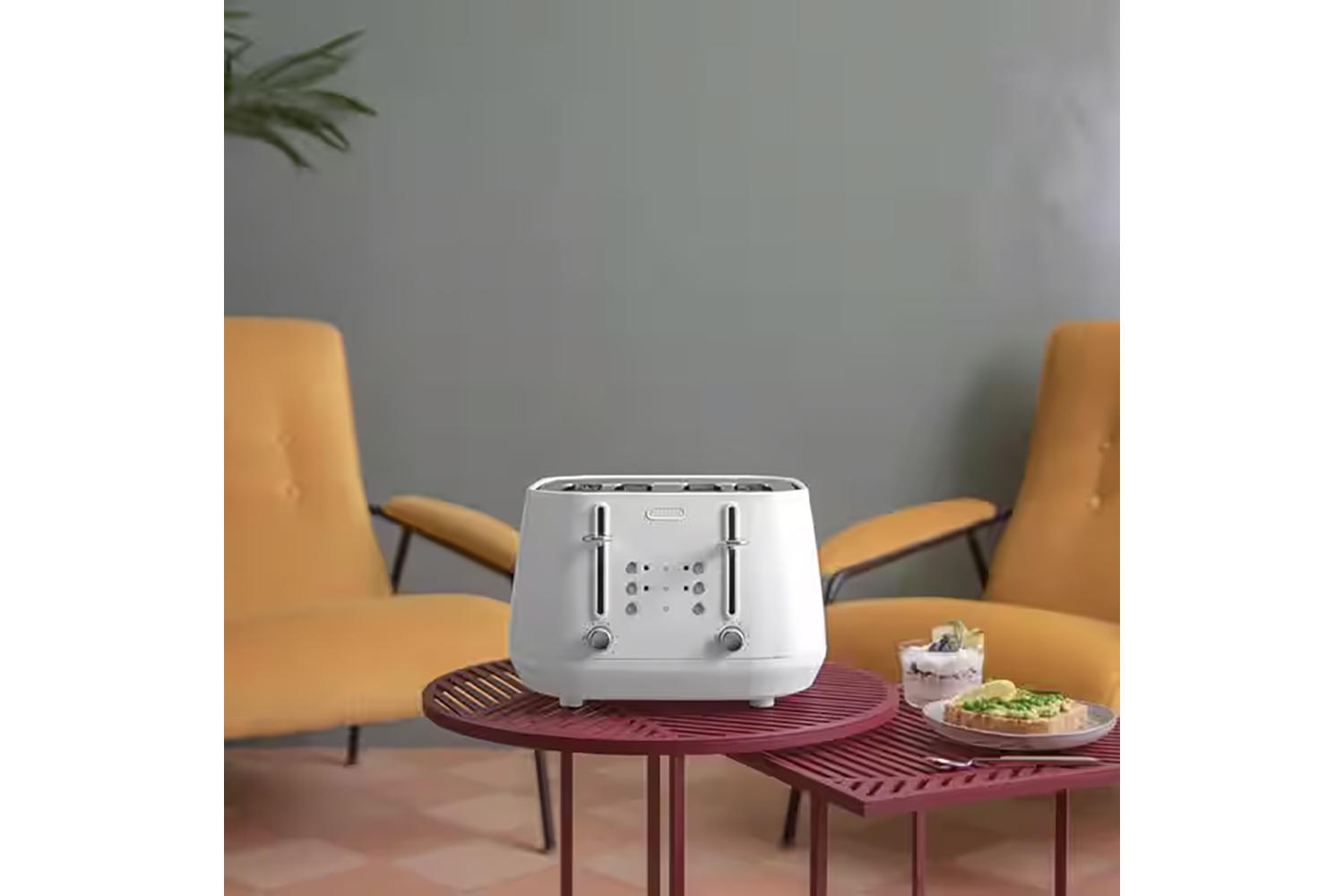 Delonghi Eclettica 4 Slice Toaster | CTY4003.W | White