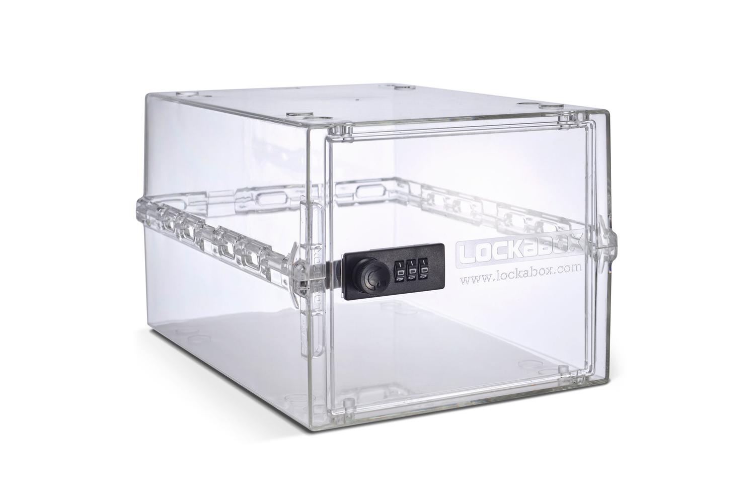 Lockabox One™ Crystal | Premium Lockable Storage Box | 10 Litre Combination Lock Box For Food, Medicine & Home Safety