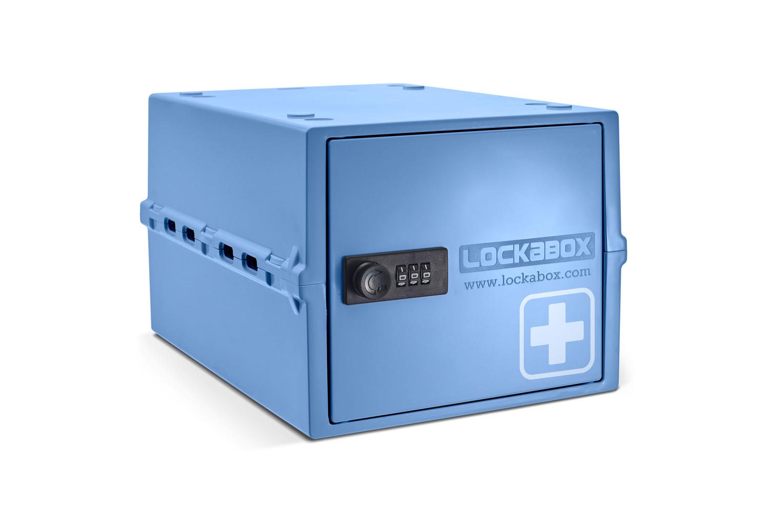 Lockabox One™ Medi Blue | Premium Lockable Medicine Box | 10 Litre Lightweight & Hygienic Medicine Lock Box