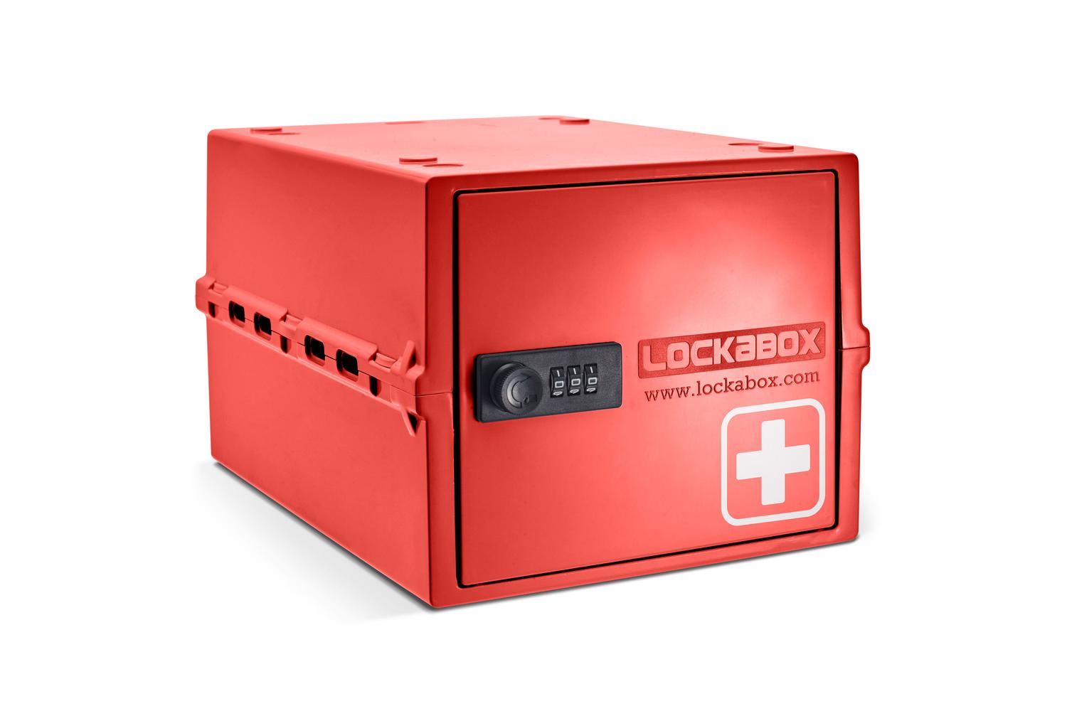Lockabox One™ Medi Red | Premium Lockable Medicine Box | 10 Litre Lightweight & Hygienic Medicine Lock Box