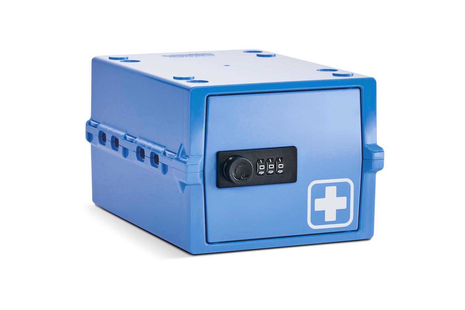 Lockabox Mini™ Medi Blue | Small Lockable Medicine Box | 3 Litre Lightweight & Hygienic Combination Lock Box