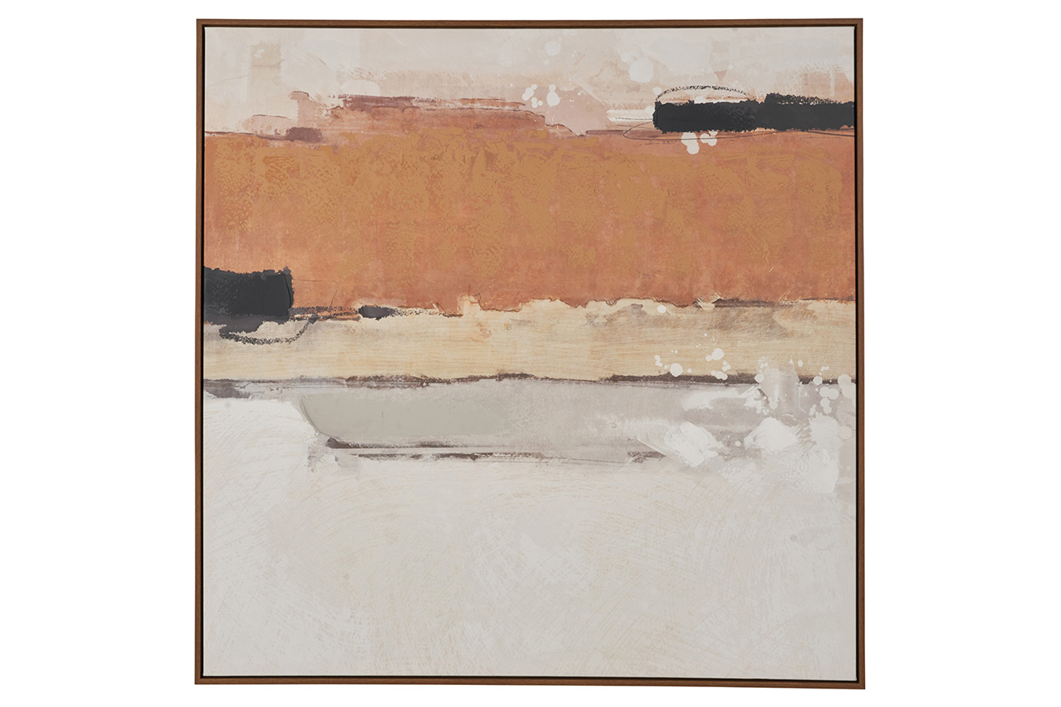 Framed Abstract Canvas Print | Multicolour | 100 x 100 cm