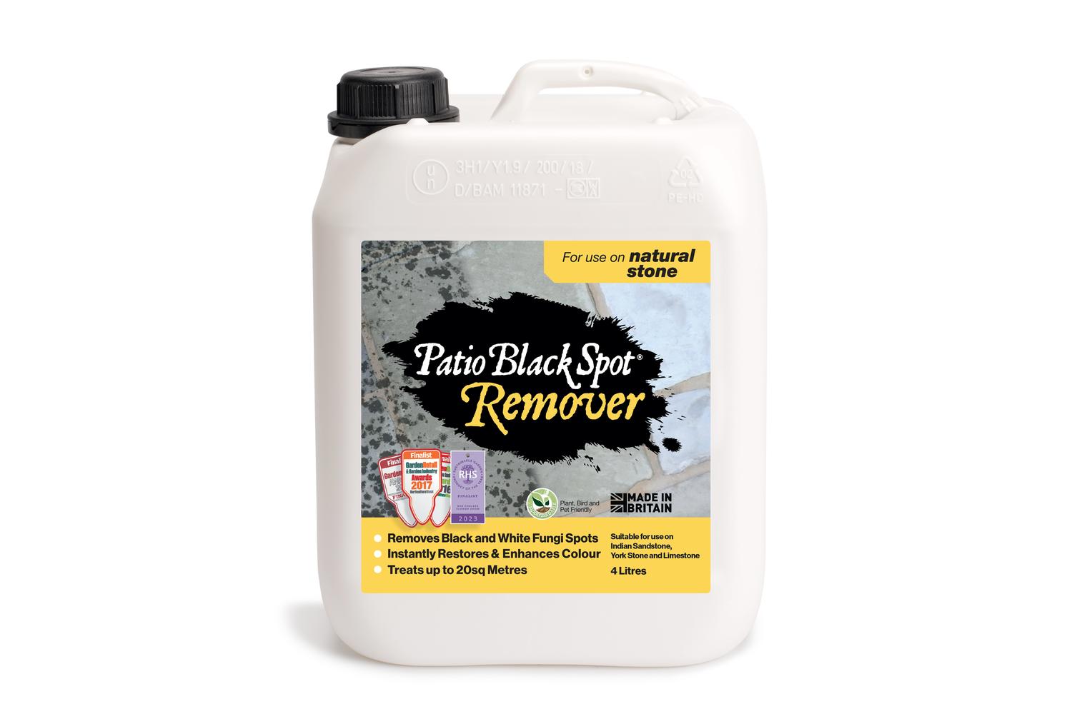 Patio Black Spot Remover For Natural Stone 4 Litres - Powerful Patio Cleaners And Maintenance Solution