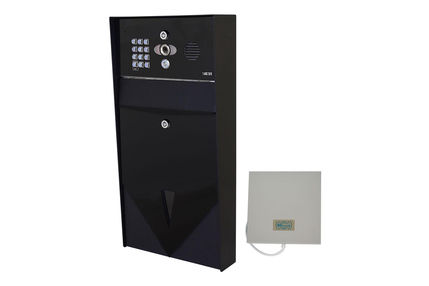 Aes Global Praetorian Black Ip Video Letterbox With Keypad - High-performance Security Solution