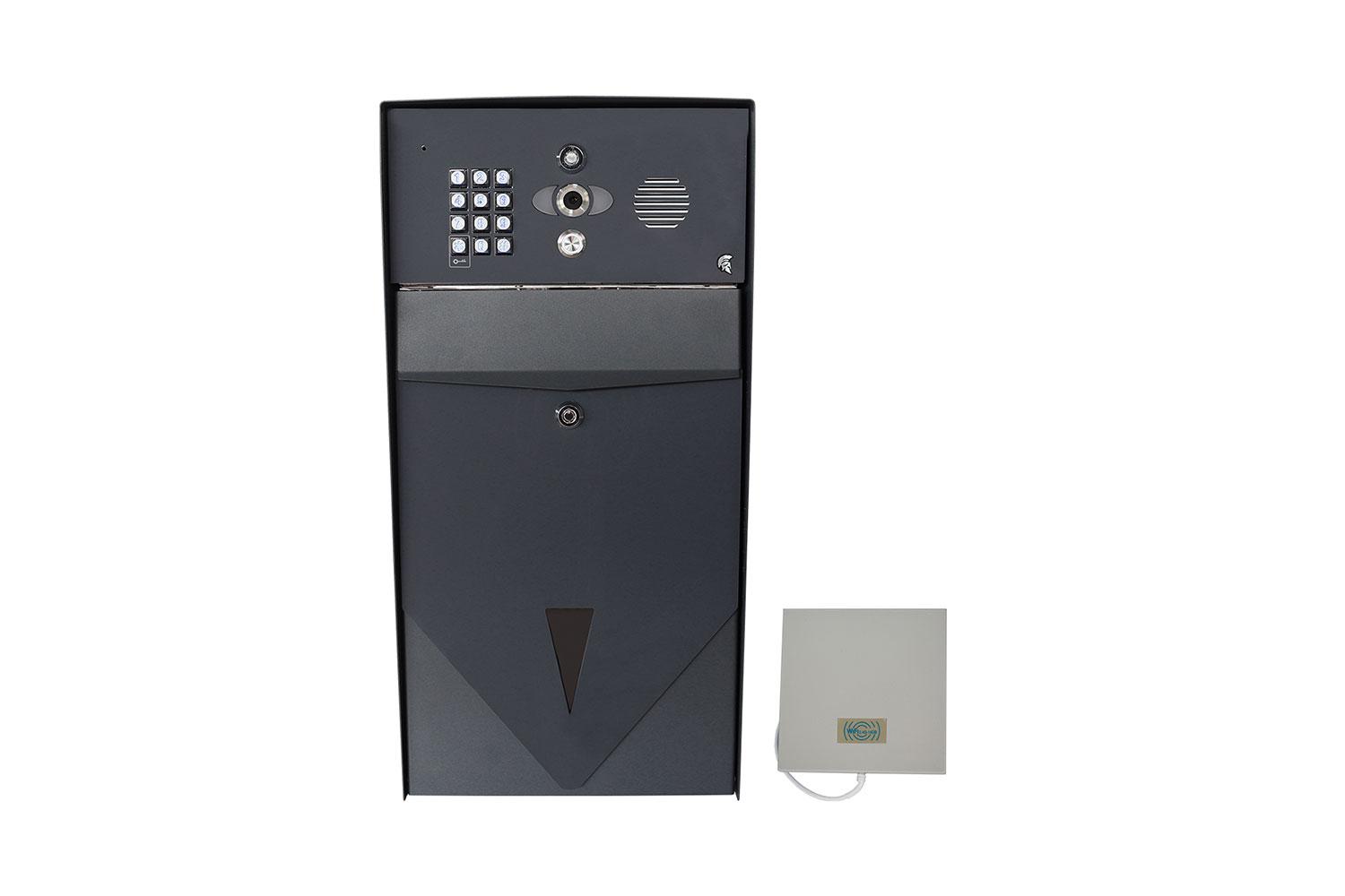 Aes Global Praetorian Grey Ip Video Letterbox With Keypad - High-end Intercom And Security System