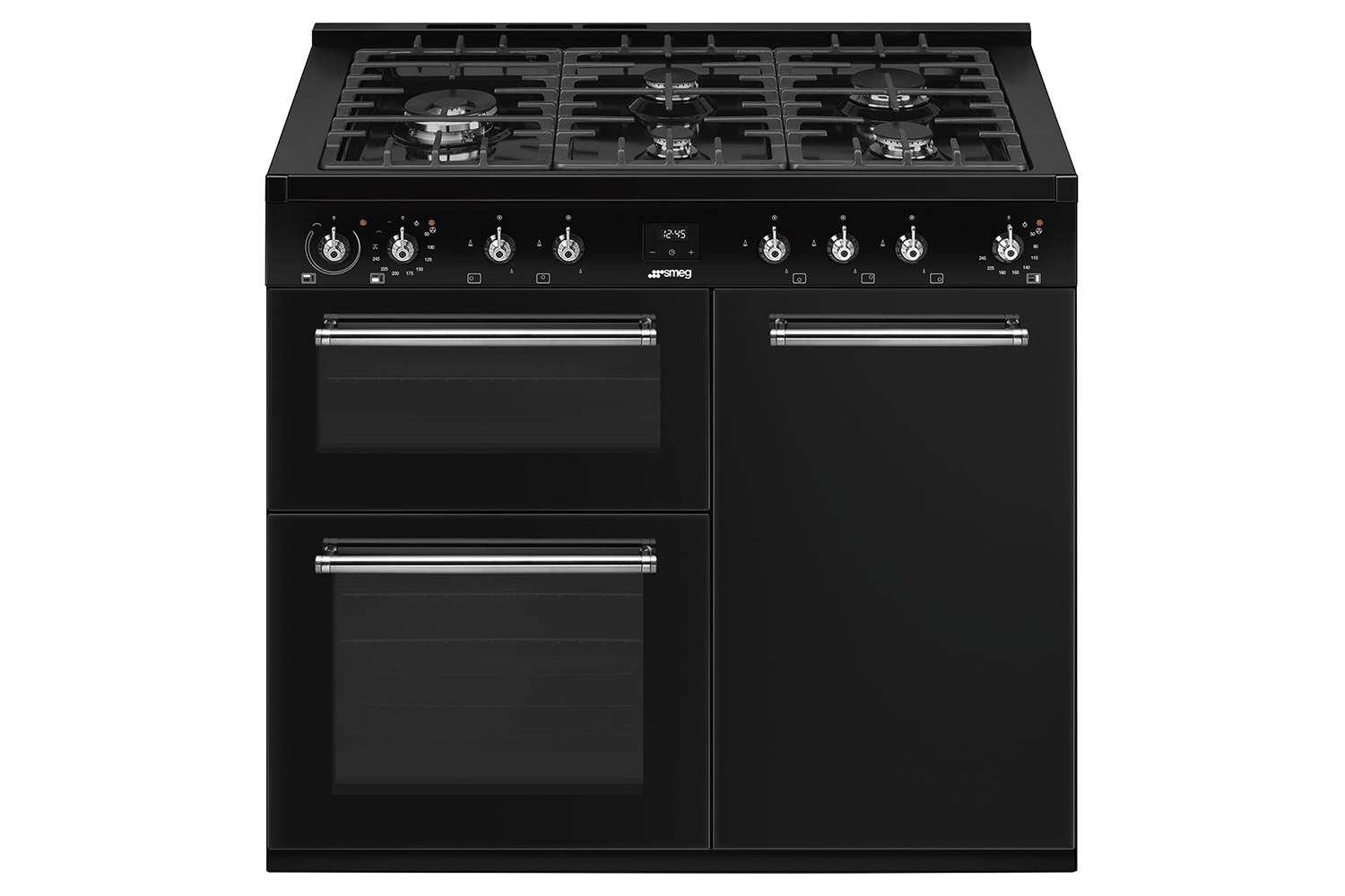Smeg Concert 90cm Dual Fuel Range Cooker | CX103GMBL | Black