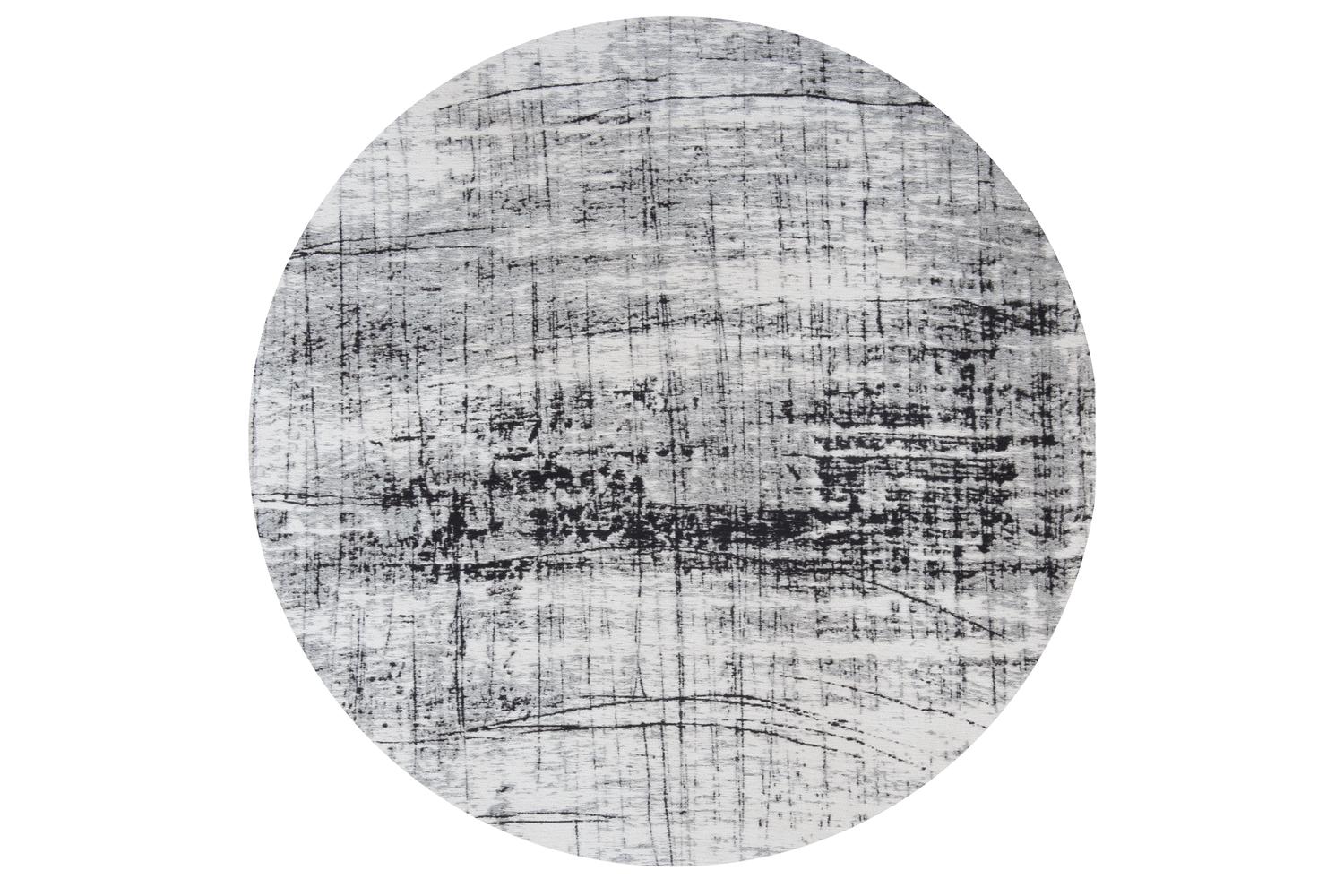 Louis De Poortere | Griff Eco Rug | Black/Grey | 140 x 140 cm