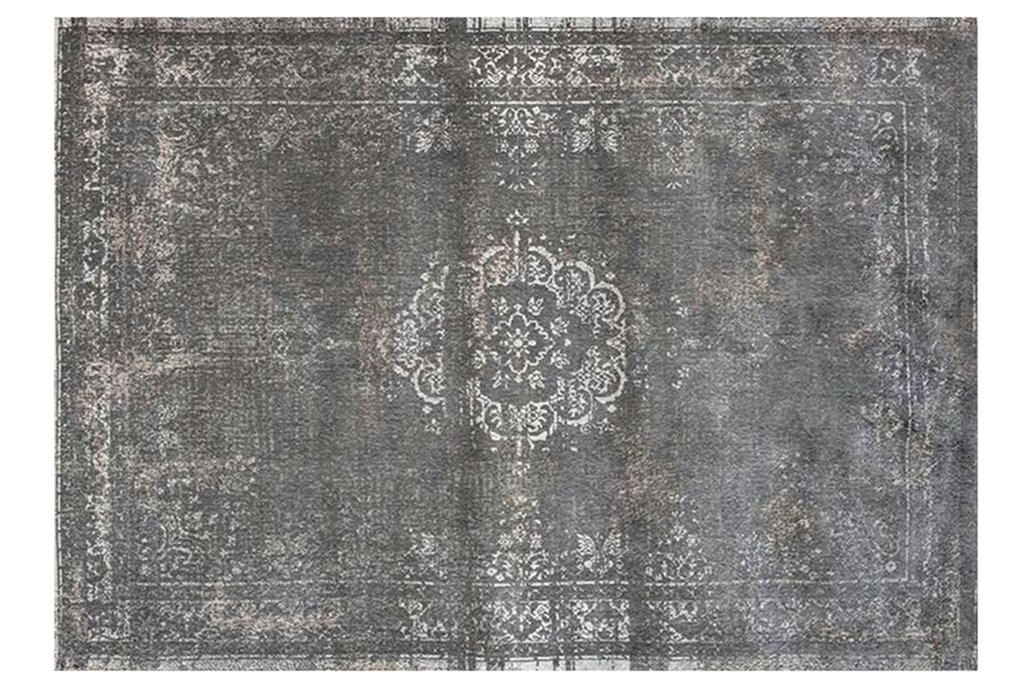 Louis De Poortere | Medallion Eco Rug | Grey | 80 x 150 cm