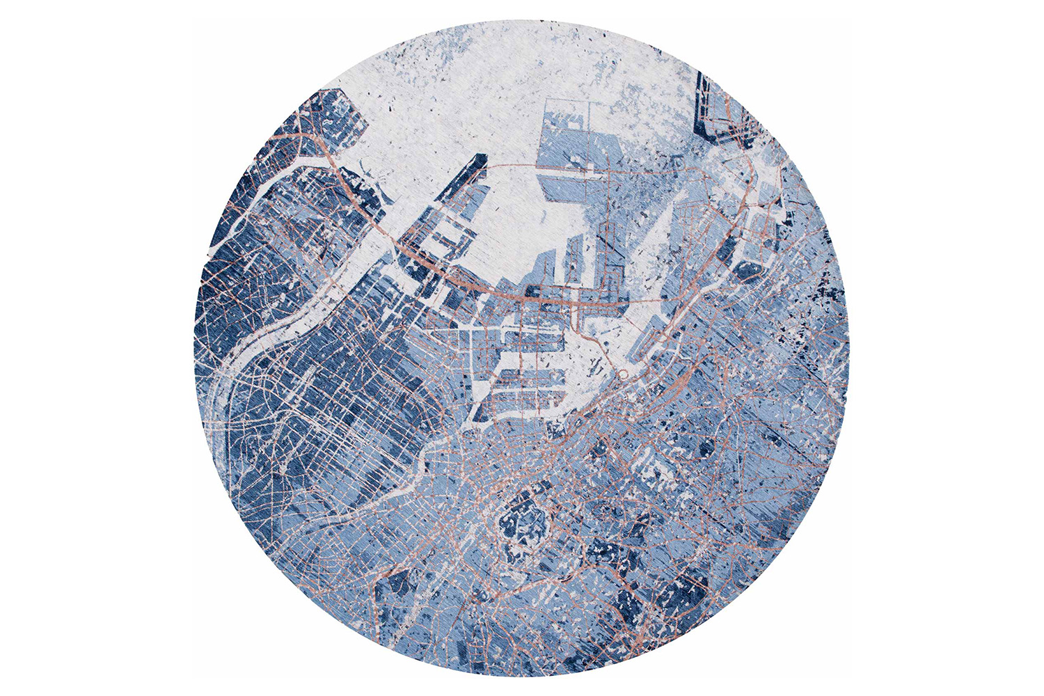 Louis De Poortere | Tokyo Indoor Eco Rug | Blue | 240 x 240 cm