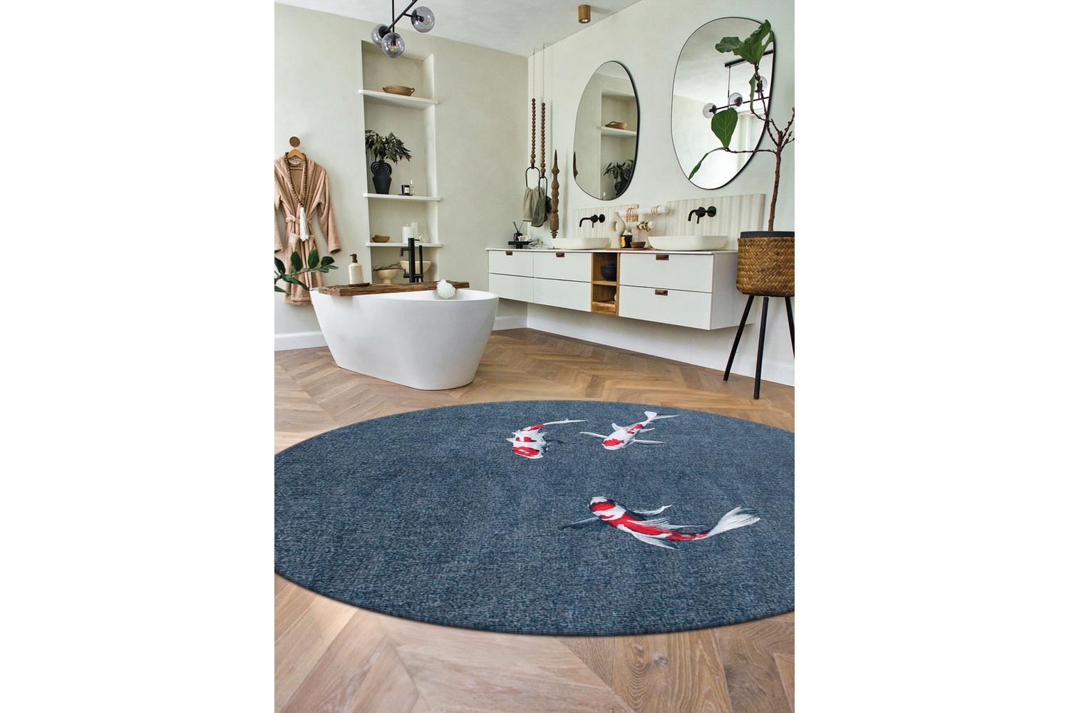 Louis De Poortere | Koi | Indoor Eco Rug | Multicolour | 240 x 240 cm