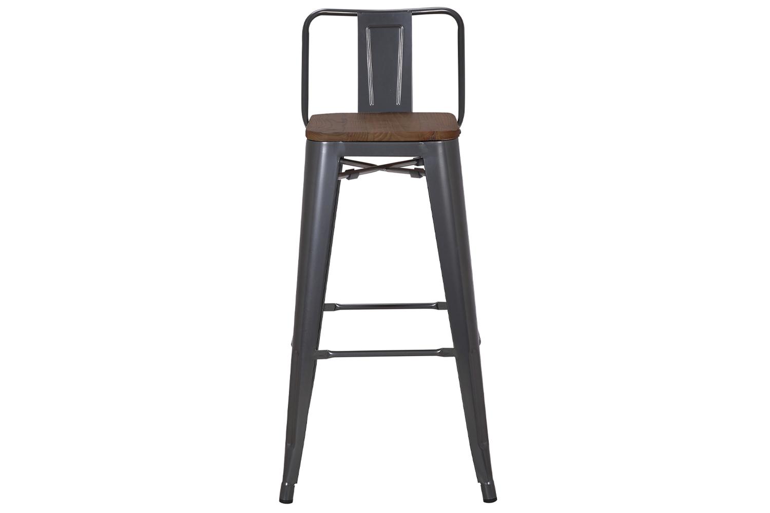 Pollux Bar Stool | Metallic Grey | Set of 2