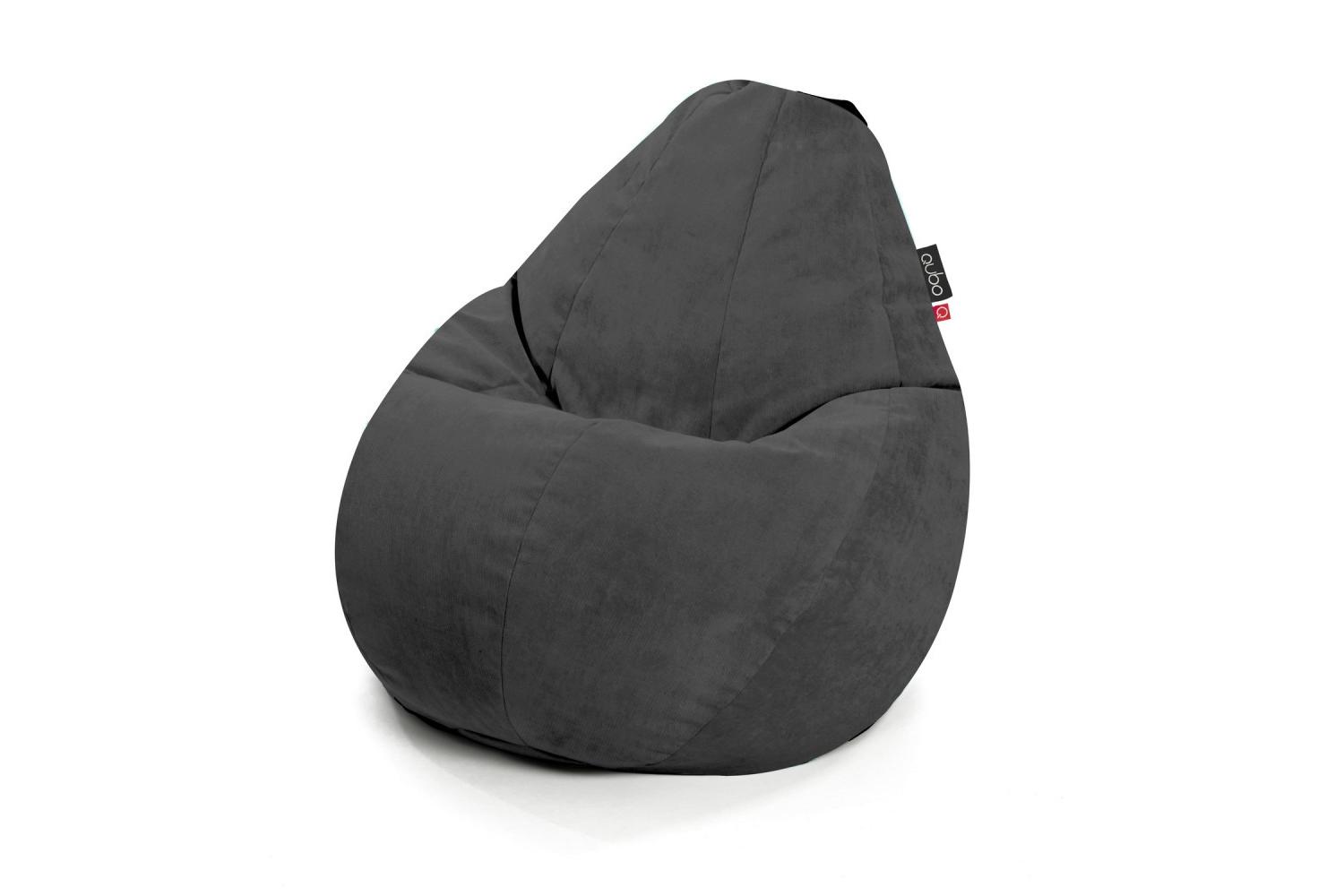 Qubo | Comfort 90 | Velvet Fit Bean Bag | Graphite