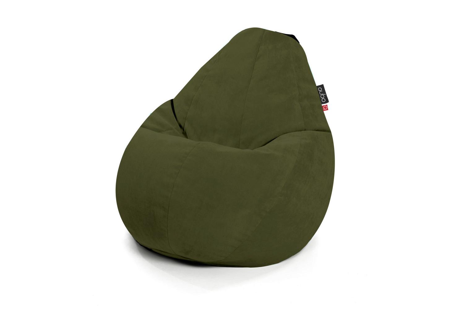 Qubo | Comfort 90 | Velvet Fit Bean Bag | Moss