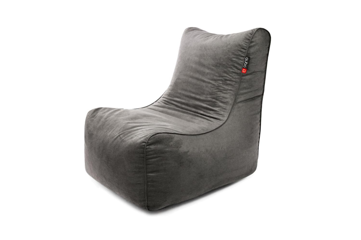 Qubo | Noa | Velvet Fit Bean Bag | Graphite