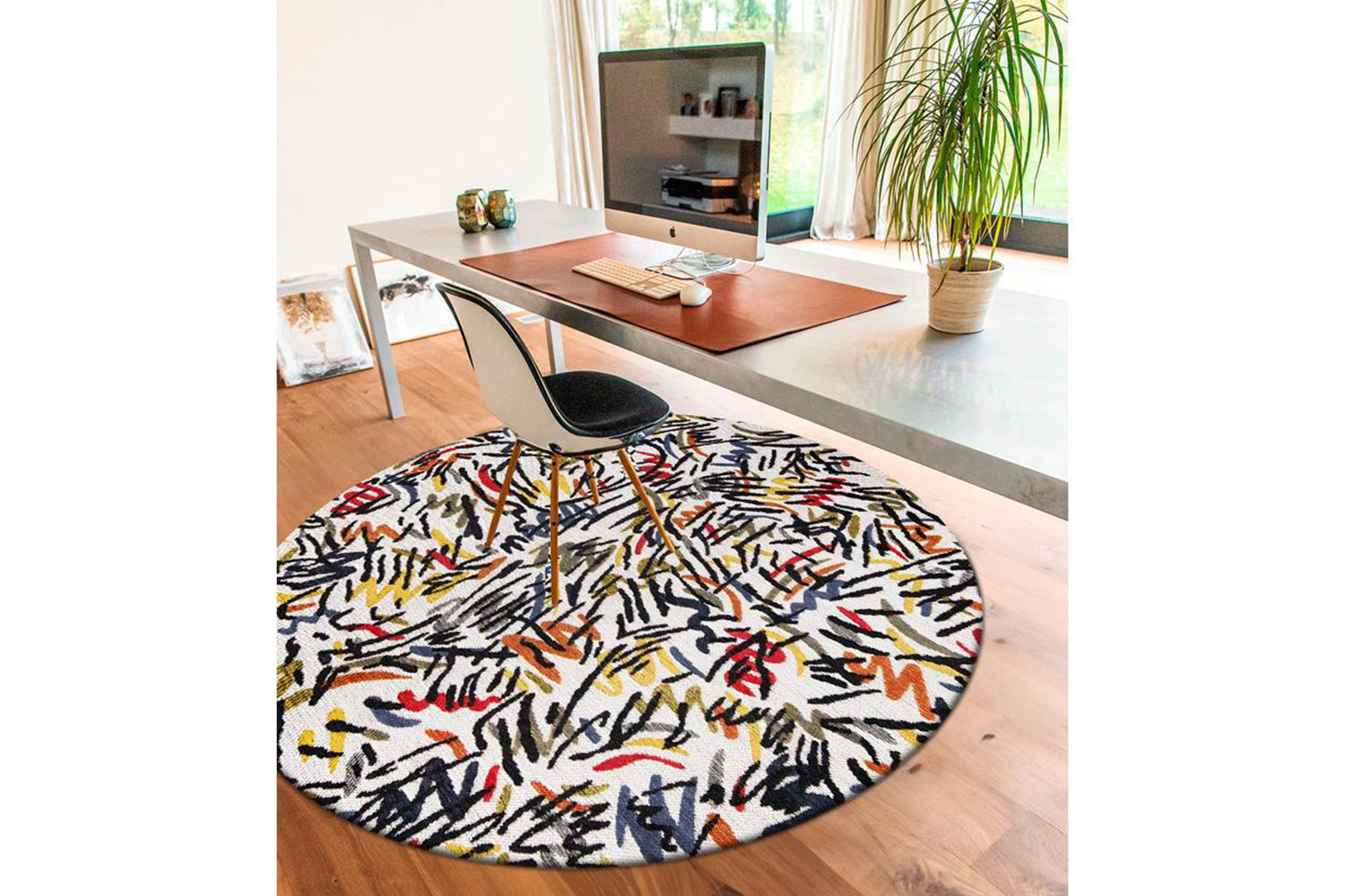 Louis De Poortere | Graffito Street Graph | Indoor Eco Rug | Multicolour | 240 x 240 cm