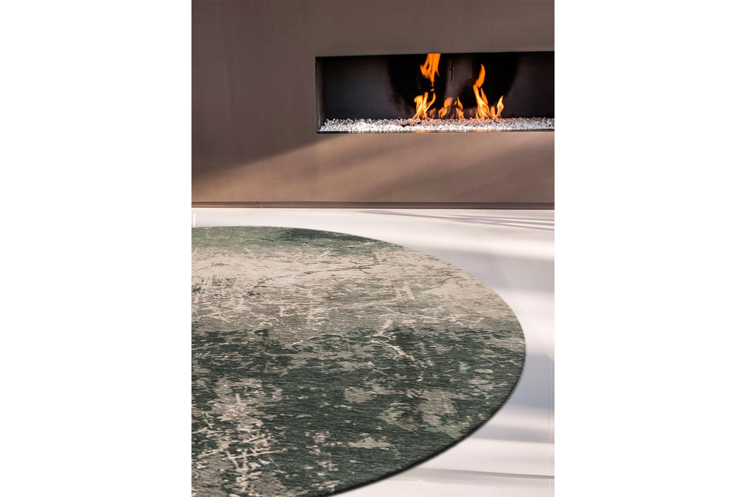 Louis De Poortere | Cracks Eco Rug | Green | 240 x 240 cm