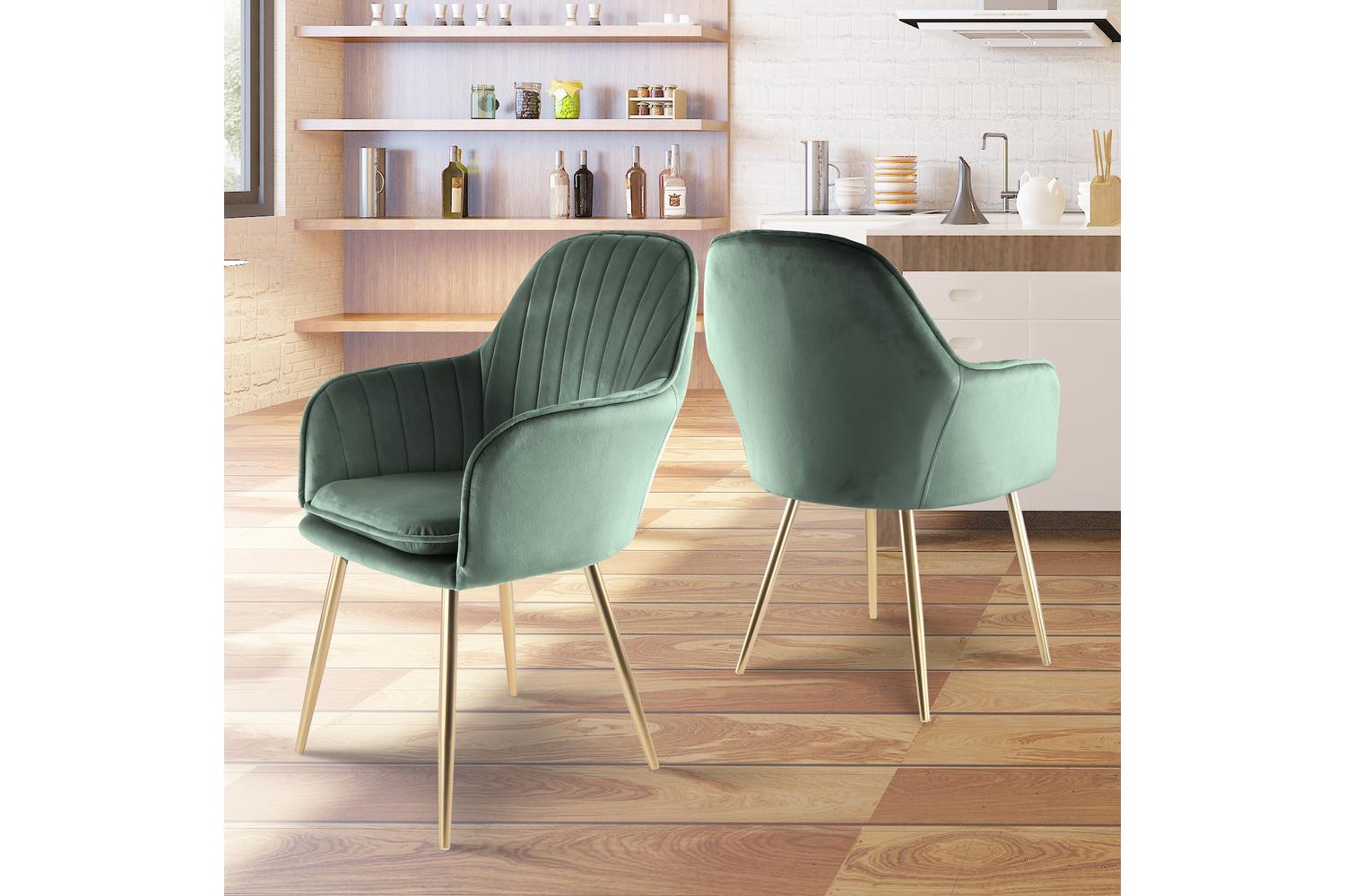 Genesis Muse Accent Chair | Velvet | Bistro Green