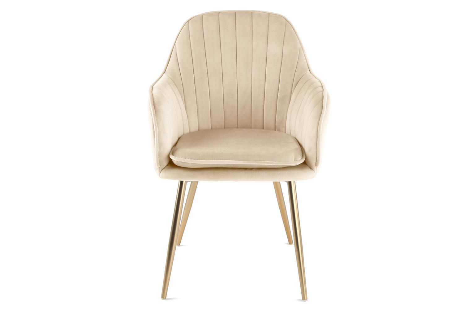 Genesis Muse Accent Chair | Velvet Fabric | Champagne