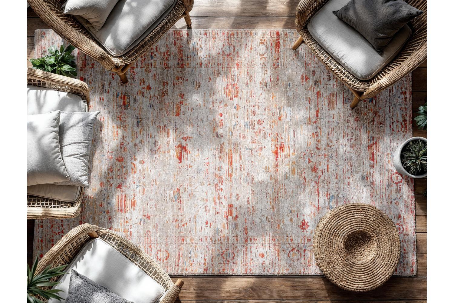 Louis De Poortere | Ushak Galata Indoor Eco Rug | Red | 140 x 200 cm