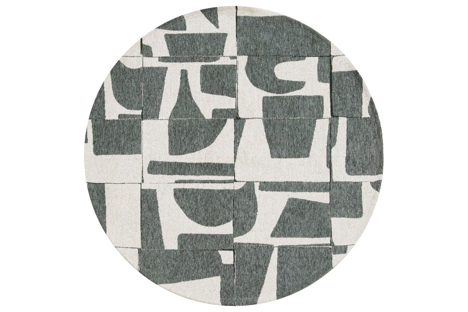 Louis De Poortere | Papercut | Indoor Eco Rug | Beige & Grey | 240 x 240 cm