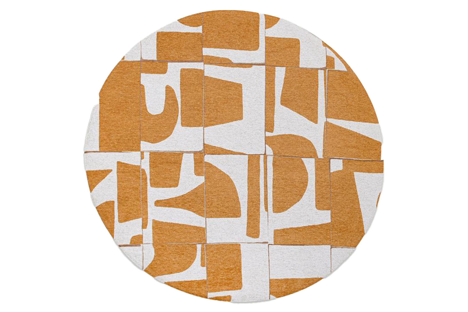 Louis De Poortere | Papercut | Indoor Eco Rug | Yellow/White | 140 x 140 cm