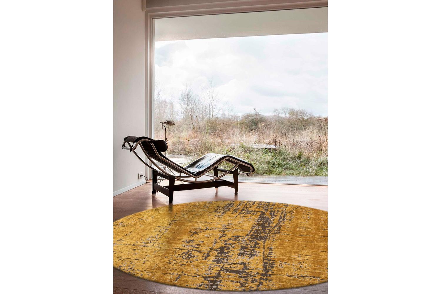 Louis De Poortere | Griff Eco Rug | Yellow | 140 x 140 cm