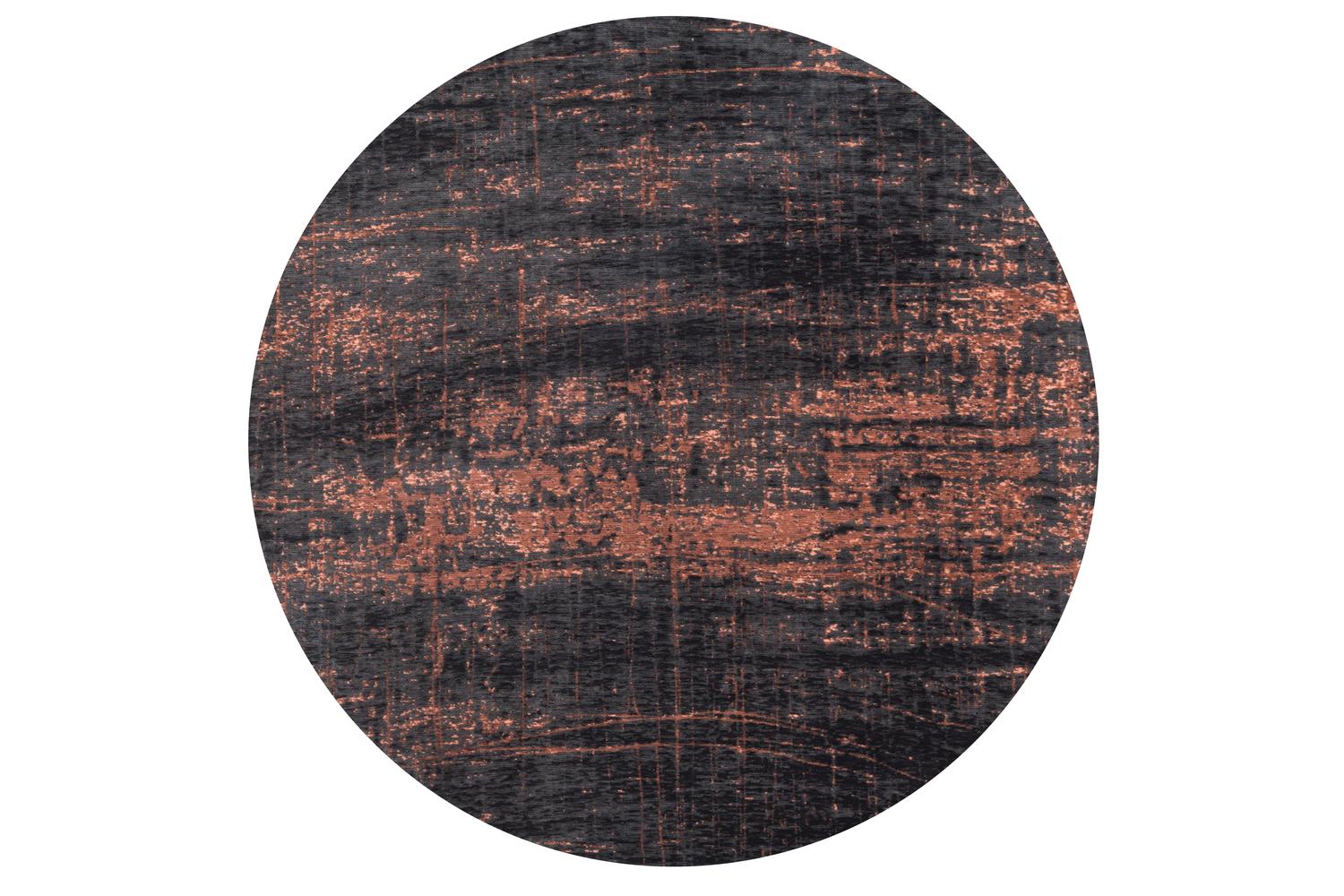 Louis De Poortere | Griff Eco Rug  | Black/Brown | 140 x 140 cm