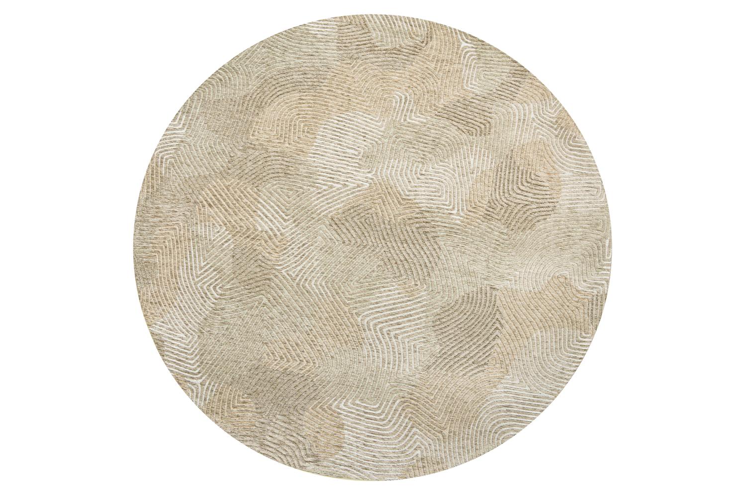 Louis De Poortere | Coral | Indoor Eco Rug | Beige | 140 x 140 cm