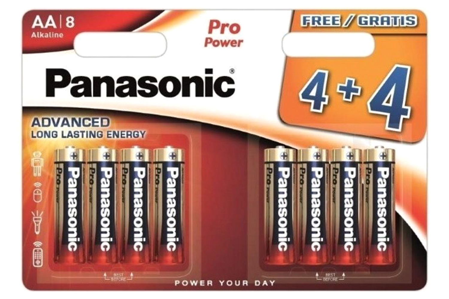 Panasonic Pro Power AA Batteries | 4+4 Free | LR6EGE/8PK