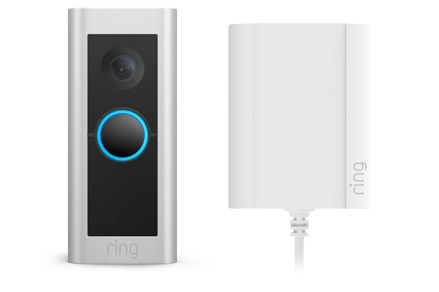 Ring Video Doorbell Pro 2 with Plug-in Adapter | Satin Nickel