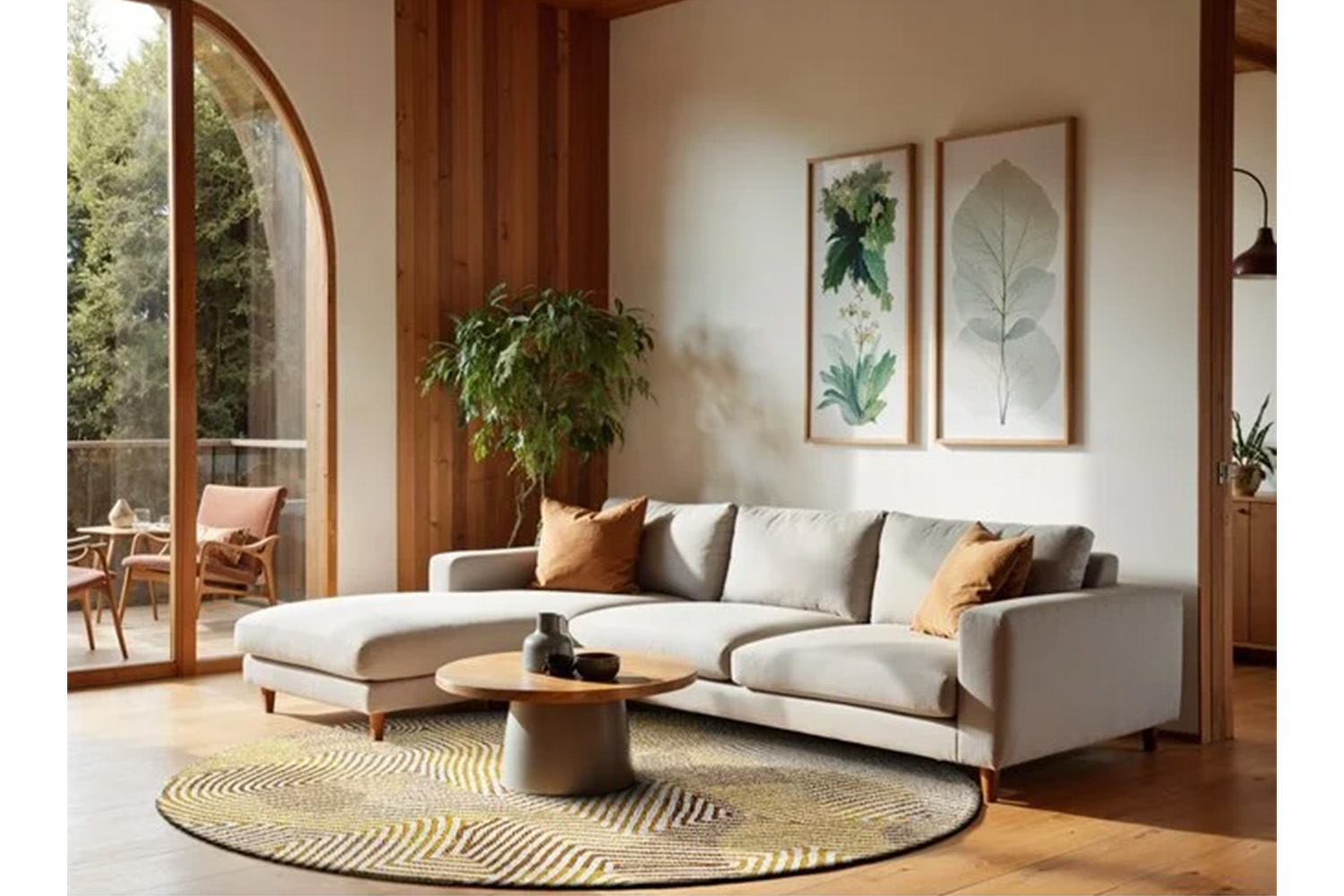 Louis De Poortere | Coral | Indoor Eco Rug | Yellow | 140 x 140 cm