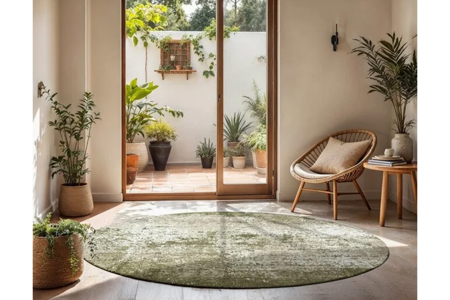 Louis De Poortere | Virgin Land Uranus Eco Rug | Green | 240 x 240 cm