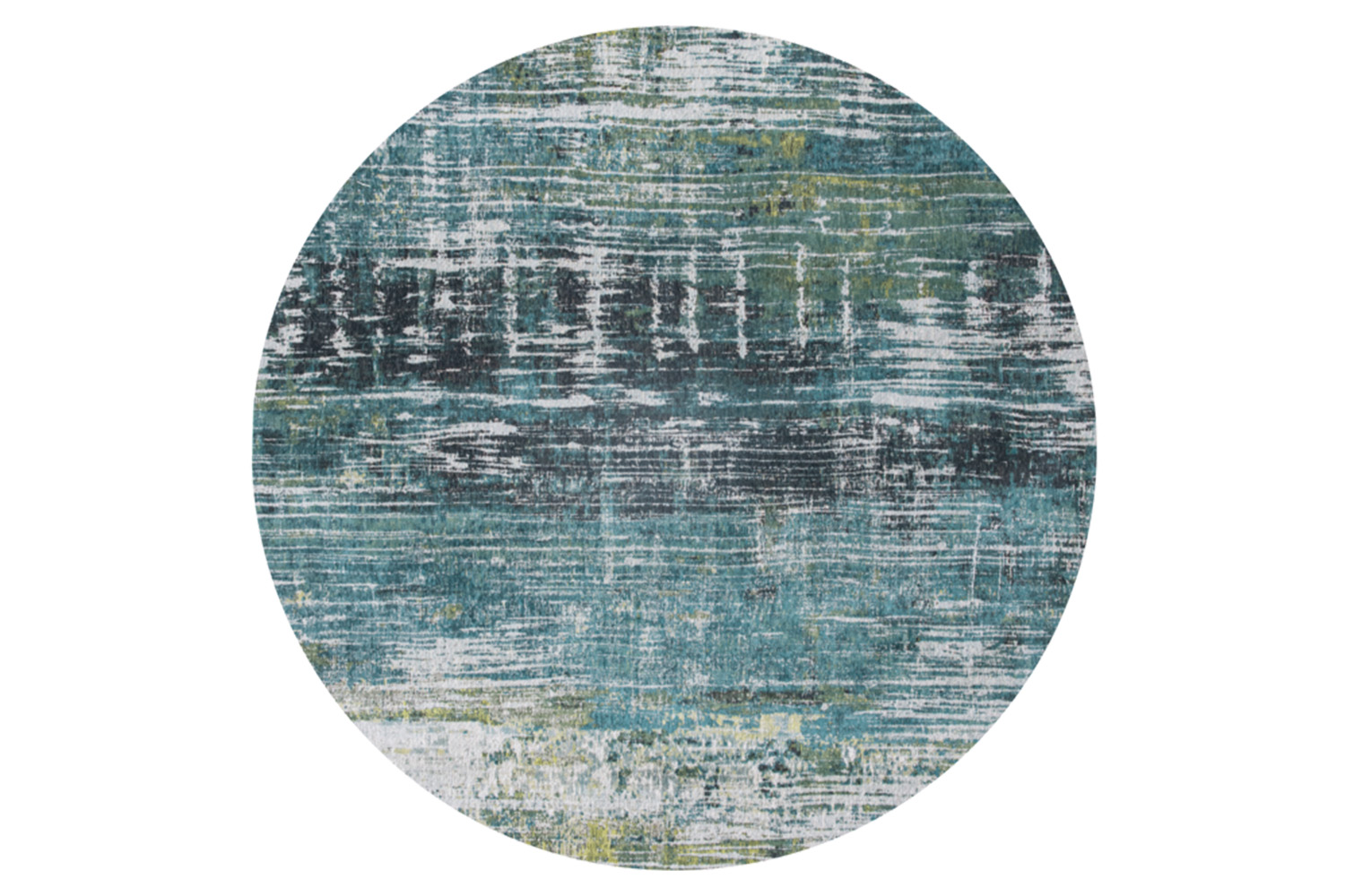 Louis De Poortere | Streaks | Indoor Eco Rug | Blue | 140 x 140 cm