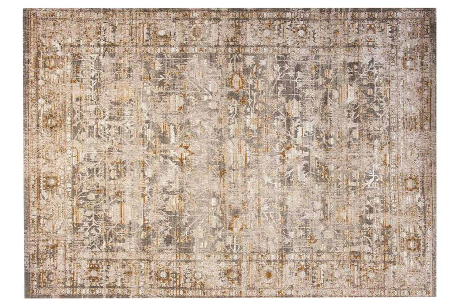 Louis De Poortere | Ushak Indoor Eco Rug | Grey/Beige | 140 x 200 cm