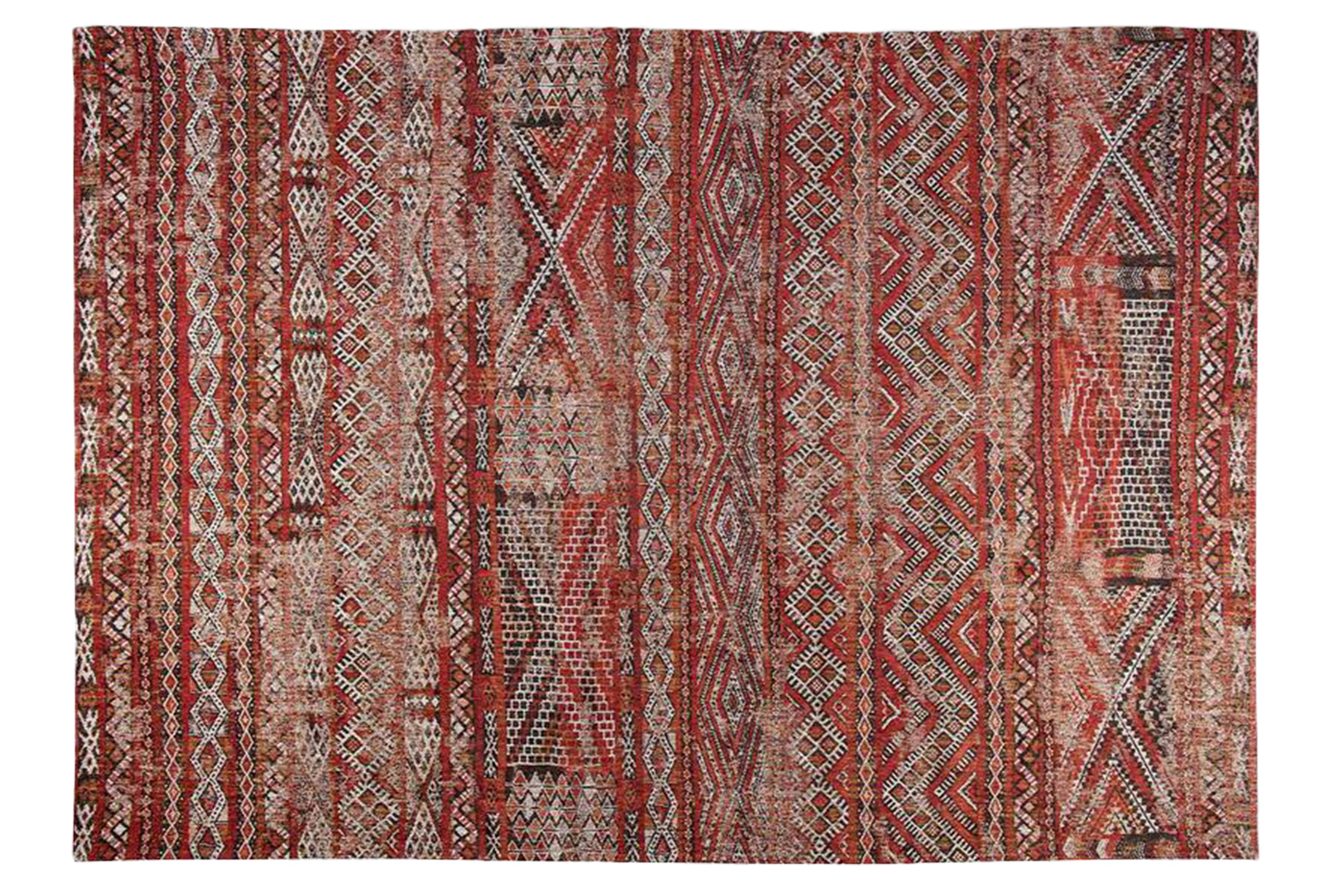 Louis De Poortere | Kilim Fez | Indoor Eco Rug | Red | 200 x 280 cm