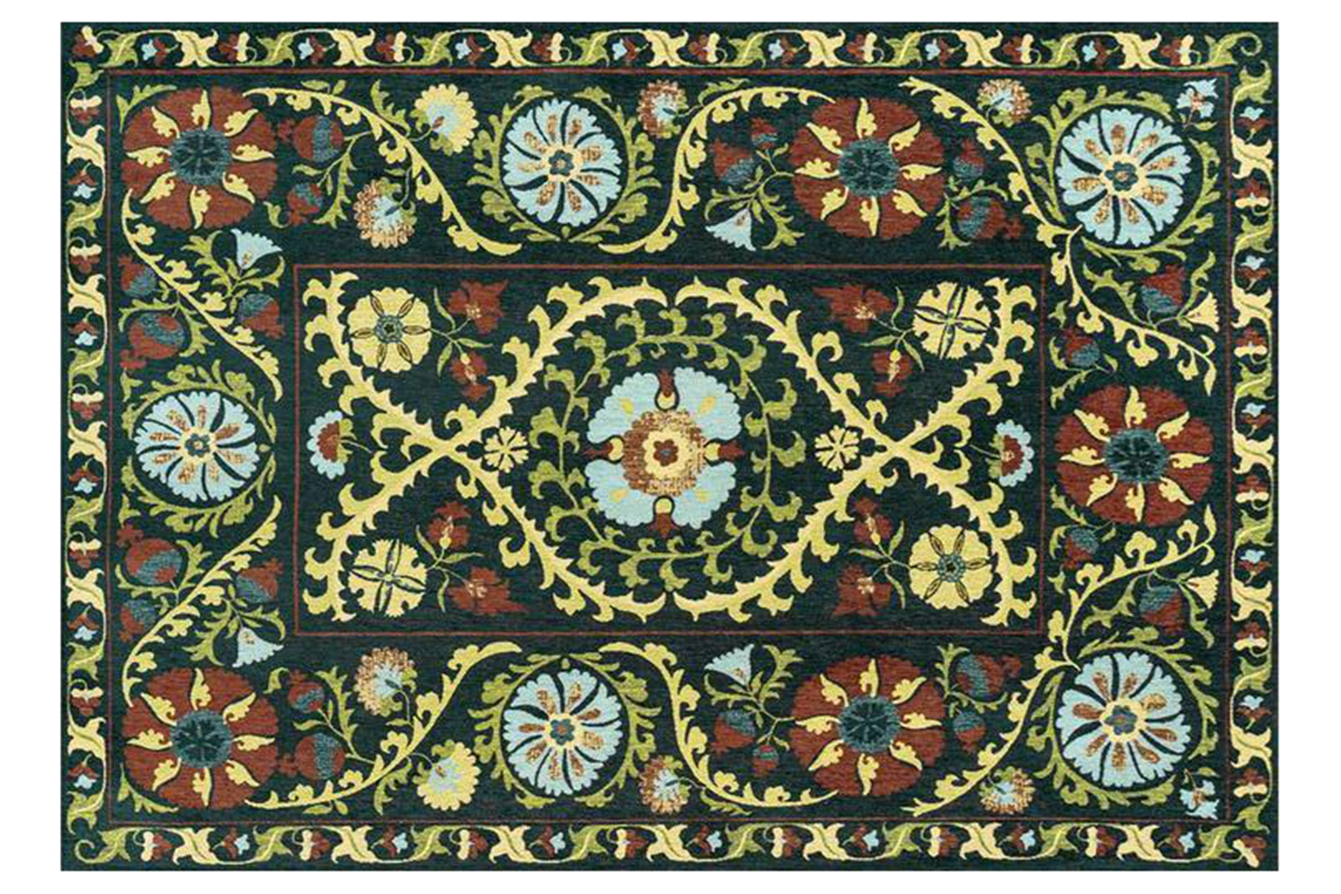 Louis De Poortere | Suzani Bavaria | Indoor Eco Rug | Multi | 170 x 240 cm