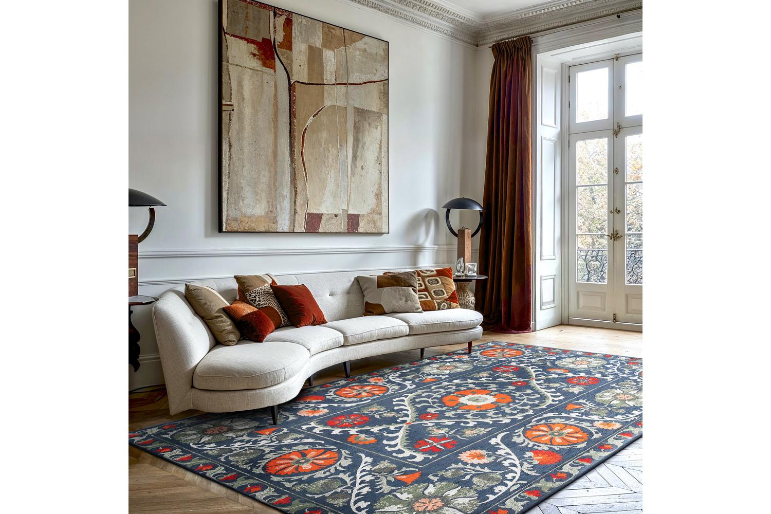 Louis De Poortere | Suzani | Indoor Eco Rug | Multi | 140 x 200 cm