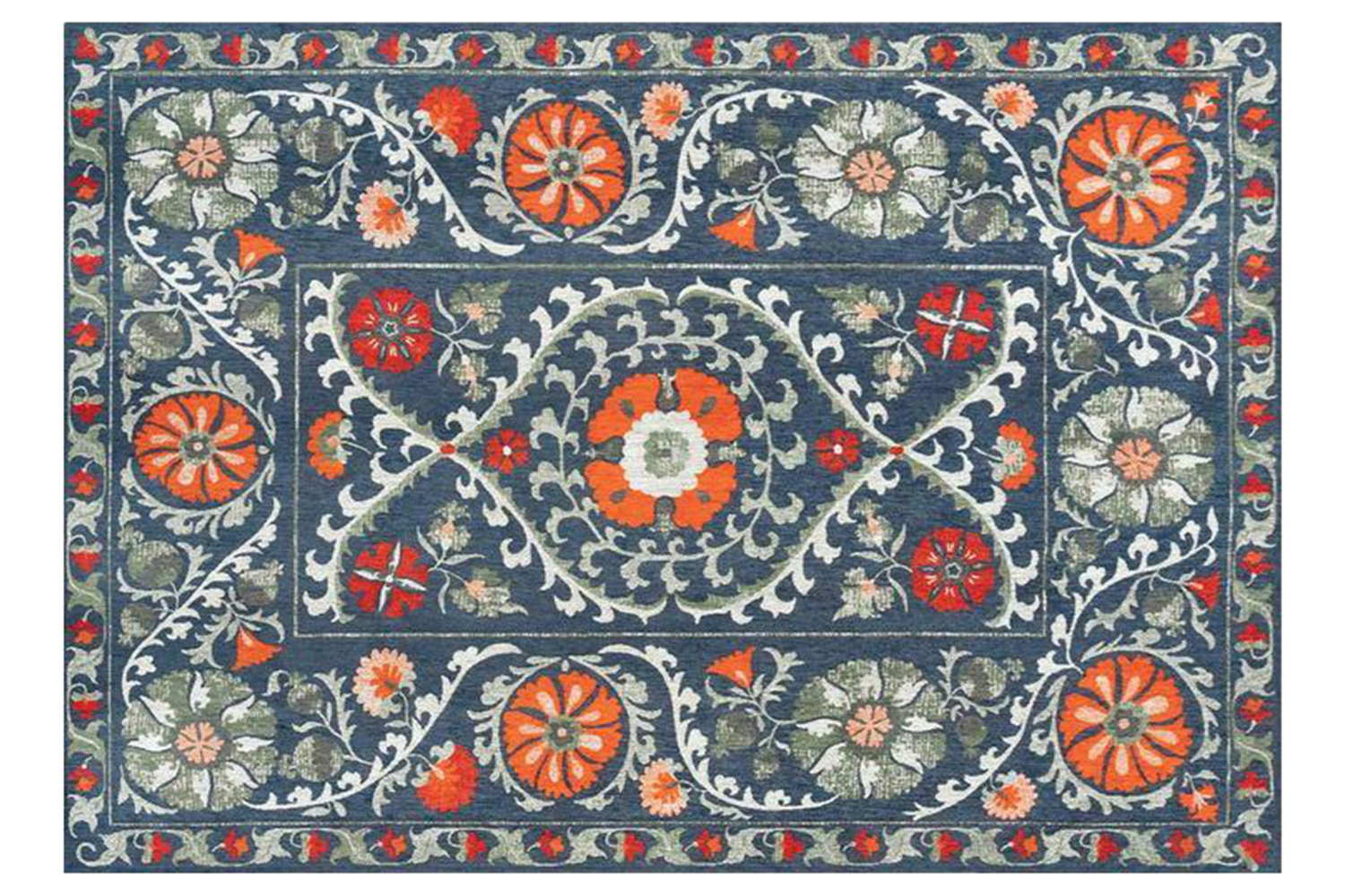 Louis De Poortere | Suzani Indoor Eco Rug | Multicolour | 200 x 280 cm