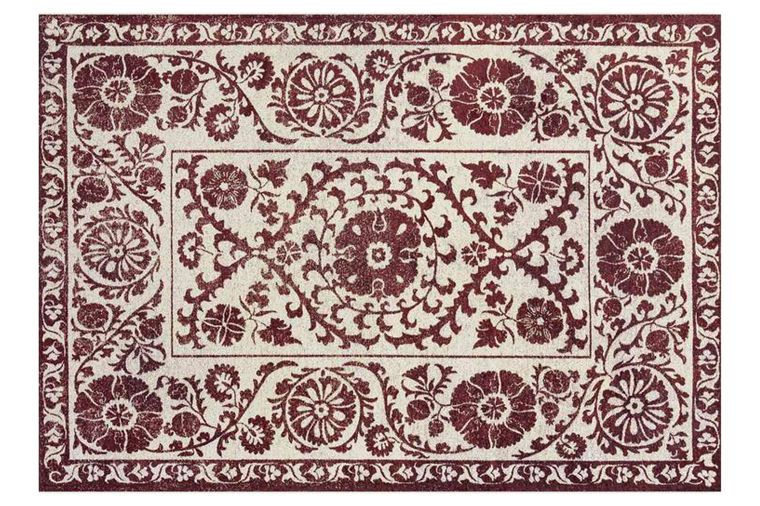 Louis De Poortere | Suzani Indoor Eco Rug | Multicolour | 280 x 390 cm