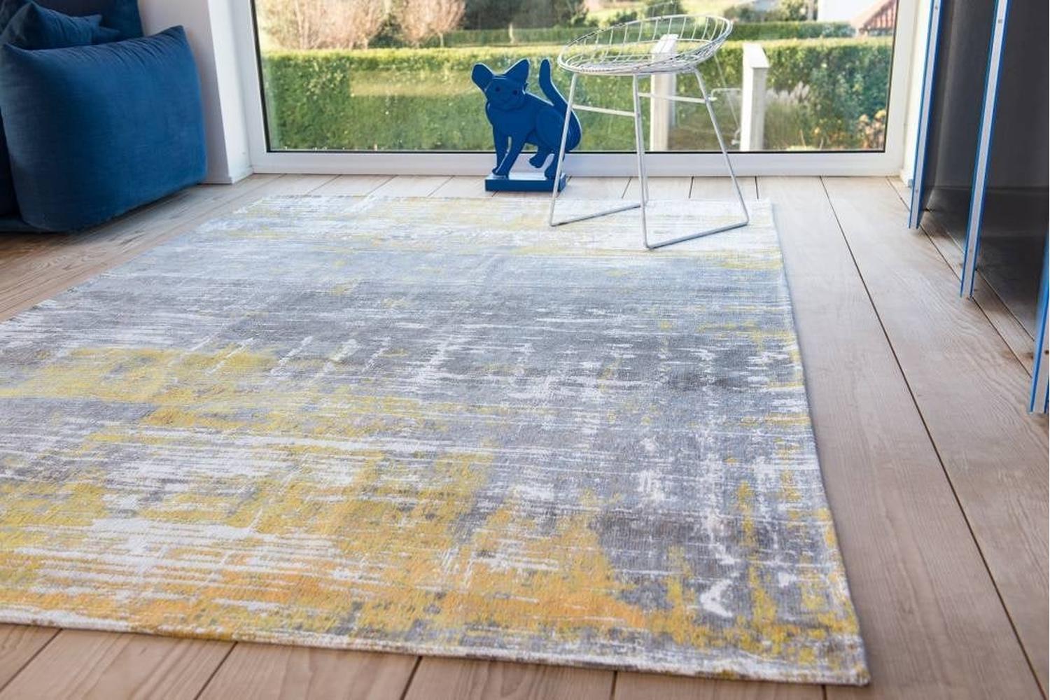 Louis De Poortere | Streaks | Indoor Eco Rug | Yellow | 140 x 200 cm