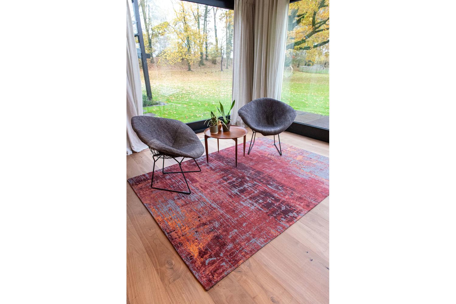 Louis De Poortere | Streaks | Indoor Eco Rug | Red | 80 x 250 cm