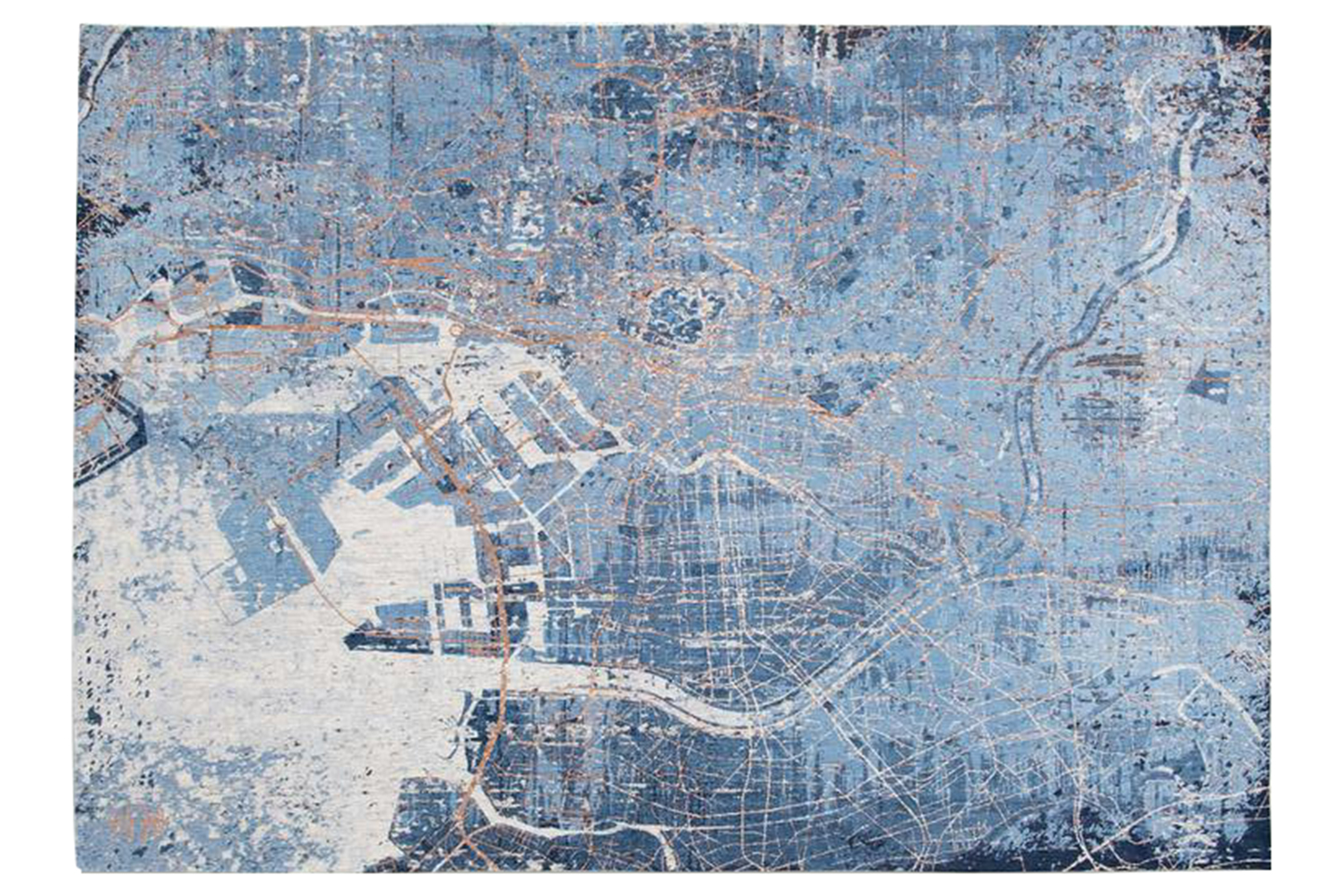 Louis De Poortere | Tokyo Indoor Eco Rug | Blue | 240 x 340 cm